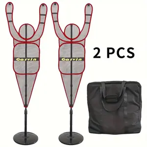 2-PCS Dummy Defender: Height-Adjustable, Portable Training Mannequin for Basketball, Volleyball, Soccer & Football!