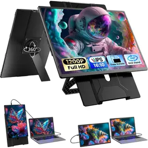 16" Laptop Screen Extender, 360? Rotating Detachable  Stand, FHD 1200P IPS Portable  for Laptop, True Plug & Play for Business Travel, Support Windows//Android/VESA