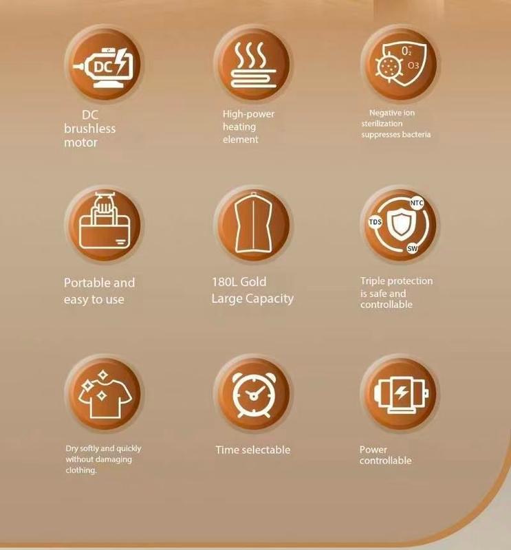 Portable Clothes Dryer Compact 1000w Mini Dryer Machine for Apartment RV Travel with Dry Bag Hook for Light Clothes Underwear