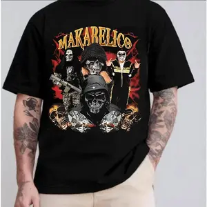 Graphic Tee Makabelico Gang Graphic T-Shirt - Streetwear Skull Tee for Men Women Unisex Menswear Top Casual 100% Cotton Round Neck Crewneck Soft Comfy