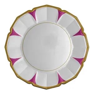 8 Daisy Fuchsia Dinner Plates