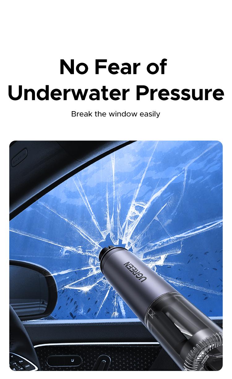 (Buy 1 Get 1 Free) UGREEN 2-in-1 Seatbelt Cutter and Window Breaker,Car Hammer Seatbelt Cutter Window Breaker Emergency Escape Tool, Safehammer Glass Breaker for New Cars,Black，TikTokShopBlackFriday ,TikTokShopHolidayHaul