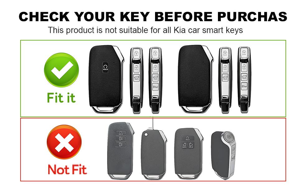 ACEBOY for Kia Key Fob Cover, TPU Car Key Case Shell Protector with Keychain Fit for Kia K5 Forte Sportage Soul Seltos Telluride Sorento Niro (Black/White,5 Buttons), Manufacturer Warrenty