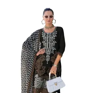 Zaveri Black and White Kurta Collection Comfort Dress