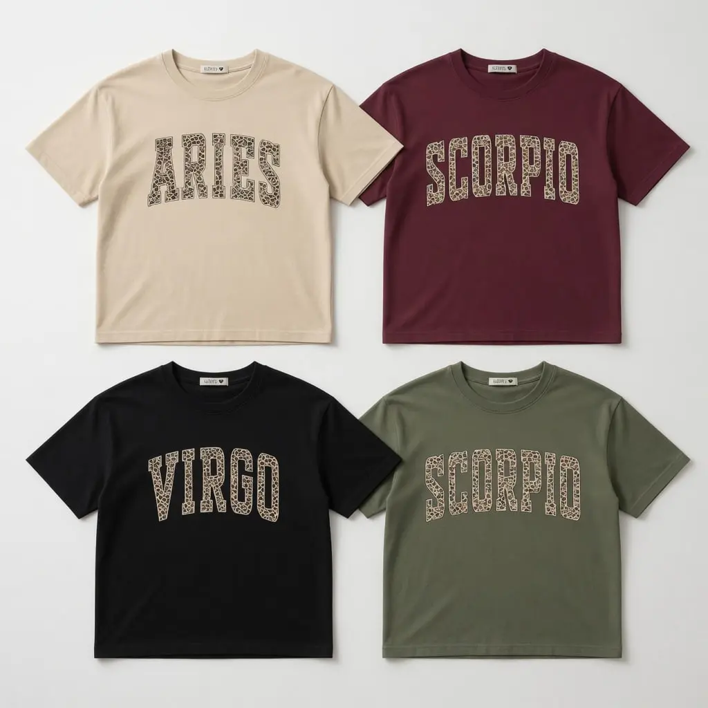 [LEAVE A NOTE OR NOT EST YEAR] Full 12 Minimalist Zodiac t-shirt – Astrology Sign “EST.” Year t-shirt for Men and Women, Minimalist Unisex Pullover, Perfect Horoscope Gift for Zodiac Lovers