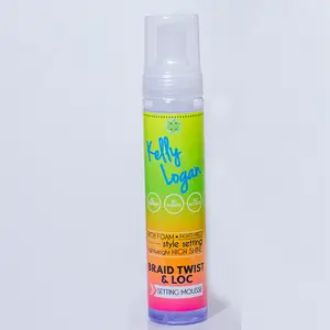 Kelly Logan Braid Twist and Loc Setting mousse for rod sets, twist outs, braid outs, wash and gos and defining curls