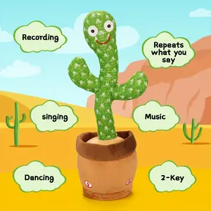 Learn to talk cactus Twist Dancing cactus Magic Twist cactus shake singing toys (without batteries)