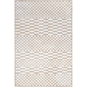 Nikita Faded Geometric Machine Washable Area Rug