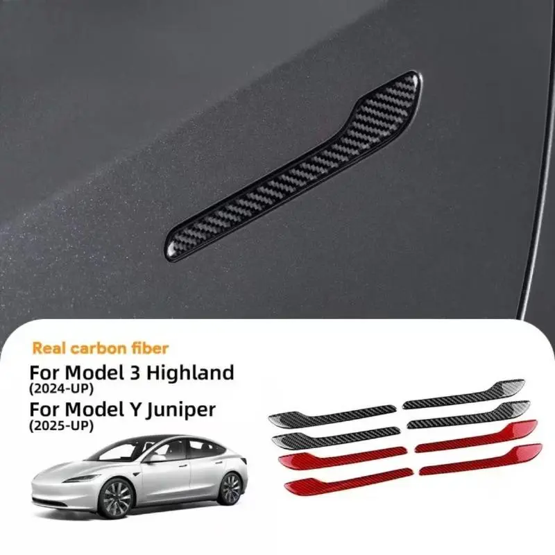 1 Set Suitable for Tesla Updated Model 3Y Door Handle Protective Film, Scratch Resistant TPU Transparent Protective Film
