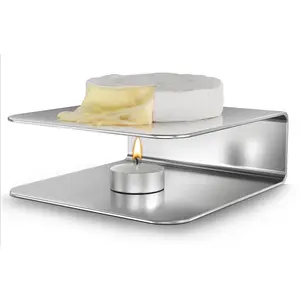 Soft-Cheese Warmer – Stainless Warming Plate for Camembert & Brie Cheese – Charcuterie Board Kitchen Accessories by Ash Harbor