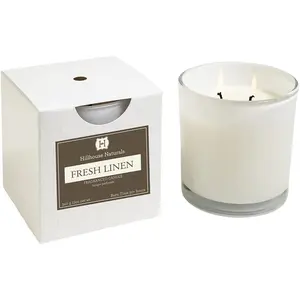 Hillhouse Naturals 2-Wick Candle in White Box 12 Oz. - Fresh Linen