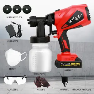 High-pressure Spray Painting Machine Electric Vacuum HVLP Spray Gun 3 Modes 800ml Tank Easy Clean for Home Decor Furniture Cabinets Fences Walls Doors Garden