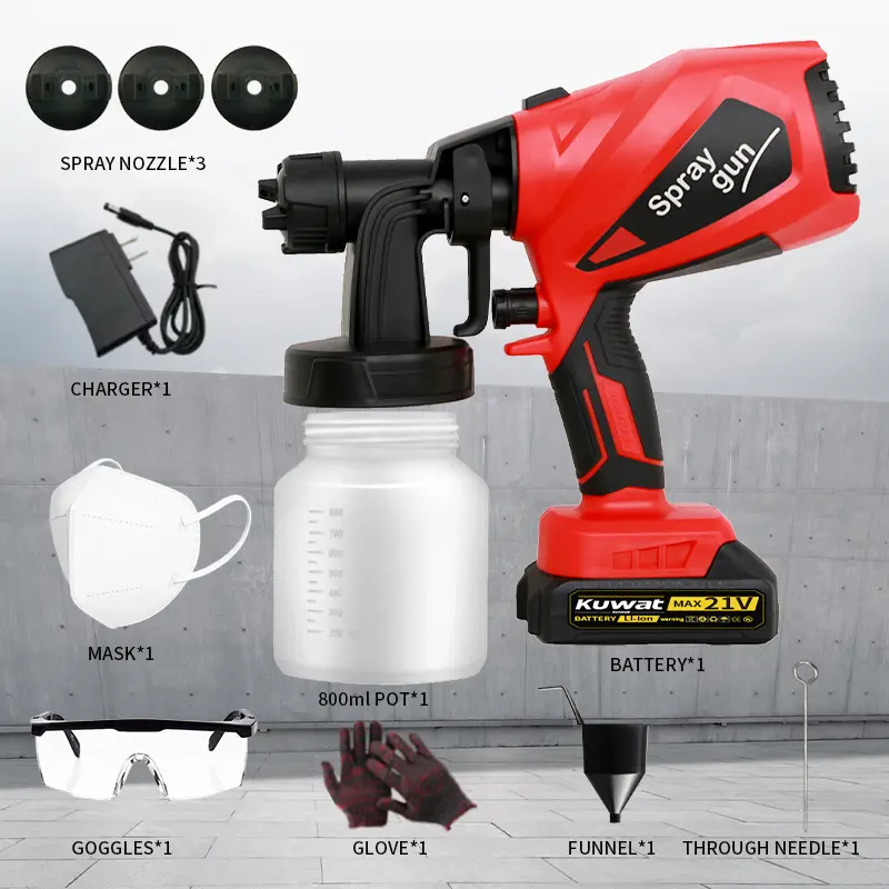 High-pressure Spray Painting Machine Electric Vacuum HVLP Spray Gun 3 Modes 800ml Tank Easy Clean for Home Decor Furniture Cabinets Fences Walls Doors Garden
