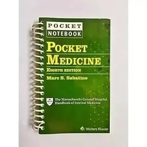 Pocket Medicine 8th Edition Spiral Bound - Essential Internal Medicine Reference Guide by Marc S. Sabatine, 2022 Edition, USA Stock, Broad Medical Topic Coverage, Clinical Preparation, Convenient Use During Rounds, Durable Design
