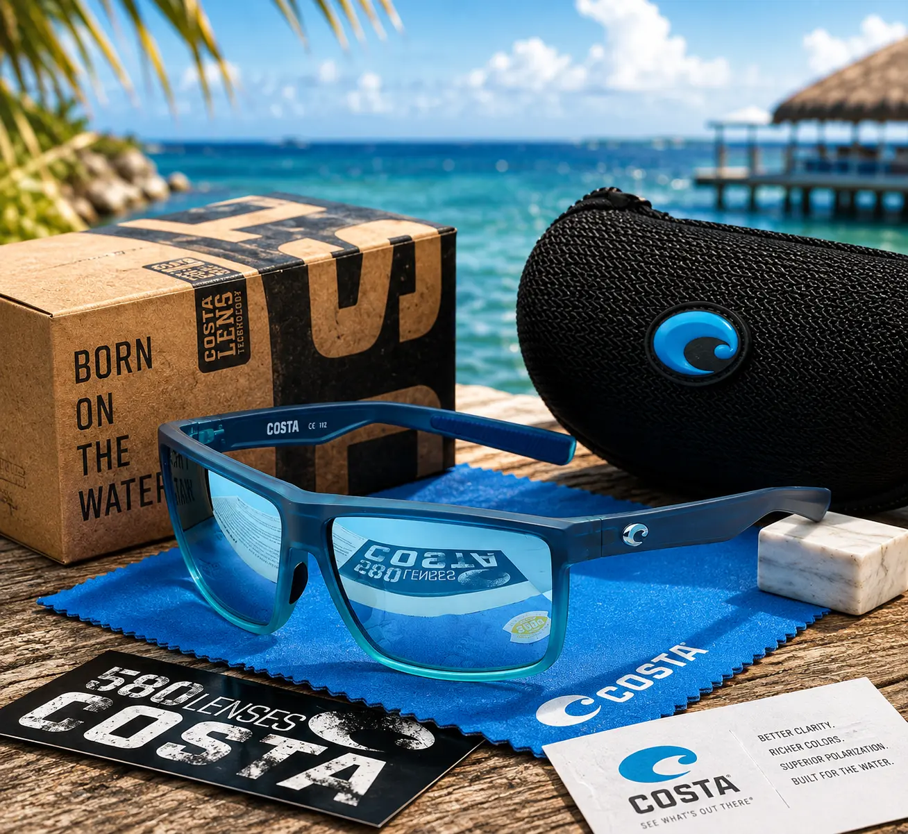 Costa Del Mar Rinconcito Polarized Sunglasses UV400 for Men & Women Fishing Boating Driving Outdoor Sport Travel Eyewear