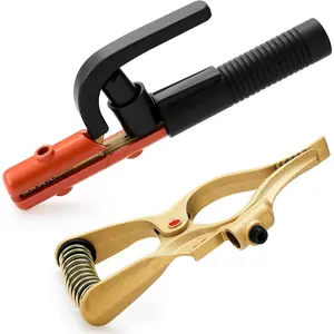 T-style Ground Clamp & Electrode Holder, 300amp Brass Ground Earth Clamp, 300amp Copper Jaw Holding Plier Electrode Holder of Machine