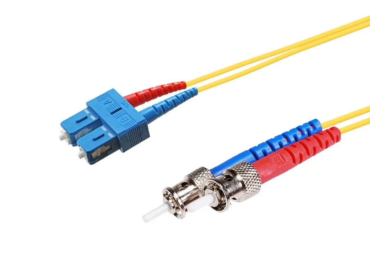 Monoprice 46092 3 m Single Mode Fiber Optic Cable, SC-ST UL 3 mm 9-125 OFNR Duplex - Yellow