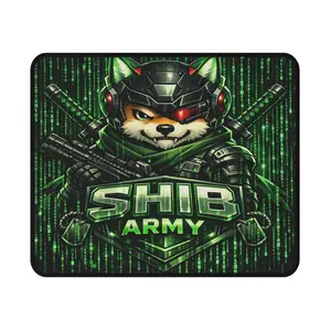 Cyber Code Sentinel Shib Army Non-Slip Mouse Pad