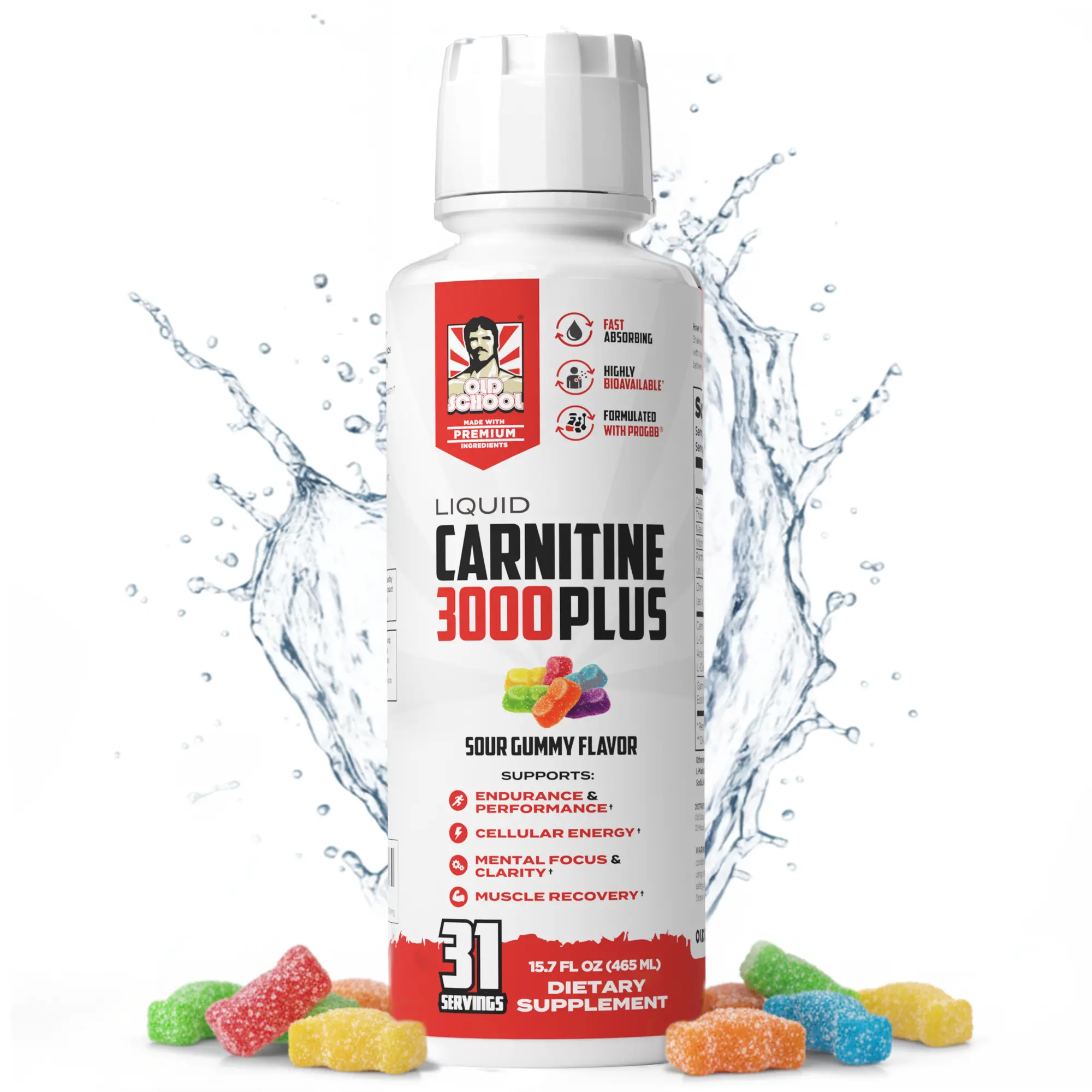 Liquid L-Carnitine 3000 Plus | Advanced 4-in-1 Formula with Acetyl L-Carnitine, L-Tartrate, ProGBB & Vitamin B, Stimulant-Free High Absorption L Carnitine Supplement for Energy and Recovery, 31 Servings