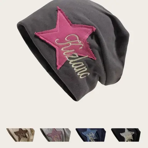 Star Patched Letter Embroidery Beanie Hat, Cute Beanie Hat for Women & Men, Fashion Accessories for Daily Wear, Trendy All-match & Exquisite Hat for Birthday Gift, Beanies Hats