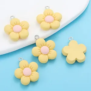 7/21/35pcs Mixed Color Resin Flower Decorations, DIY Craft Supplies, Jewelry Making, Keychains, Bag Charms, Creative Design, Handmade Essentials