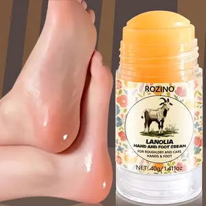 ROZINO Lanolin Hand and Foot Cream Intensive Repair Formula with Shea Butter Vitamin E and Tea Tree Oil for Rough Dry Cracked Skin Fast Absorbing Non Greasy 24H Moisturizing Care