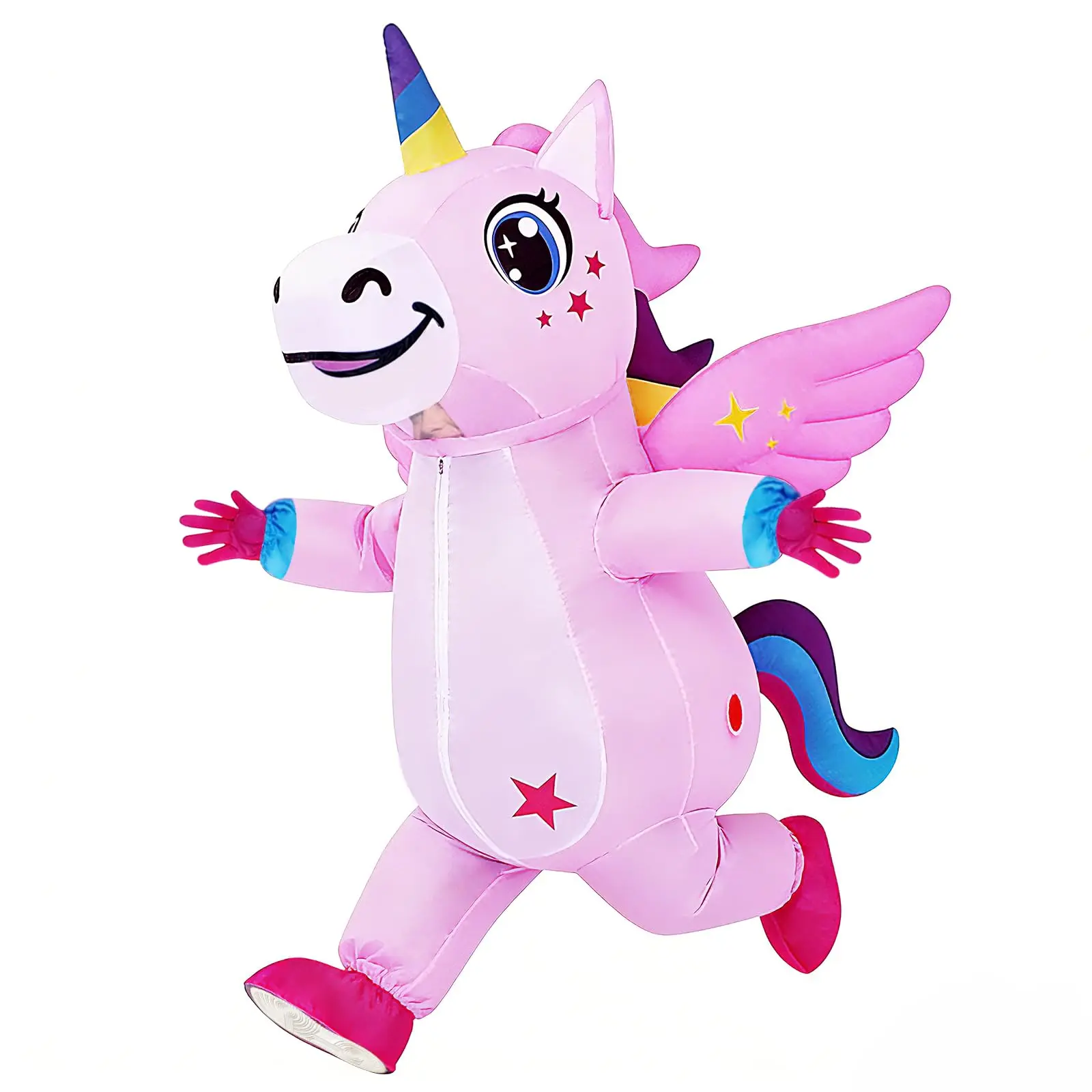Inflatable Unicorn Costume for Adults, Funny Halloween Inflatable Costumes for Men Women, Blow Up Unicorn Costume for Halloween Cosplay Party, Full Body Unicorn Costumes for Parties