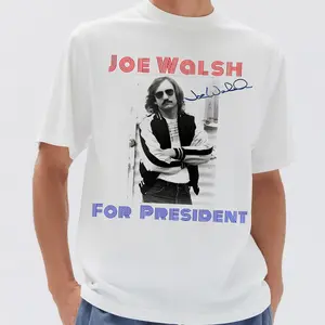 Joe Walsh Signature For President T Shirt White Men S-5XL B0230