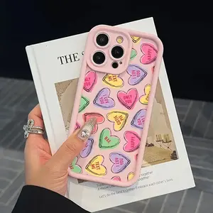 Colorful Heart English Full Series A54 Phone Case A52 Soft A13 Matte Full Coverage S20Fe/S21Plus/S22/S22 Ultra/Compatible with Galaxy S23/A05/A12/A13/A15/S22/S23
