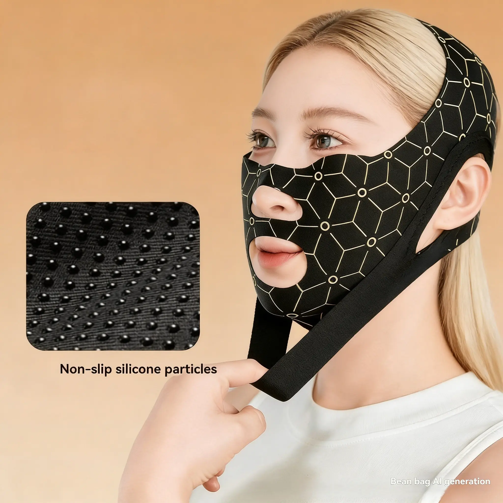 Upgraded Facial Lifting Tape (1 Pc) — Instant V-Line & Double Chin Lift | Reusable Face Slimming Strap | Premium Skin-Friendly Face Shaping Bandage for Women