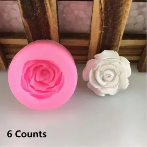 6 Counts, Rose Flower Silicone Molds - Versatile Set For Chocolate, Fondant, Candles, And Soaps, Easy Release & Clean, Molding