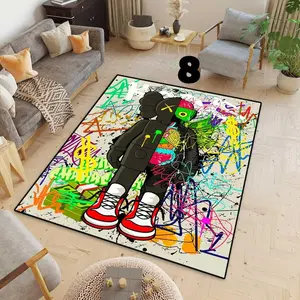 Hypebeast Rug, Hype Beast , Bearbrick rug, Hypebeast Wall Art rug, Pink Hypebeast, Hypebeast carpet, Tepic,Bear brick art,Machine Washable style 9