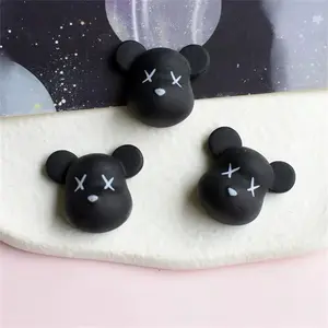DIYers Black Trendy Bear Charms