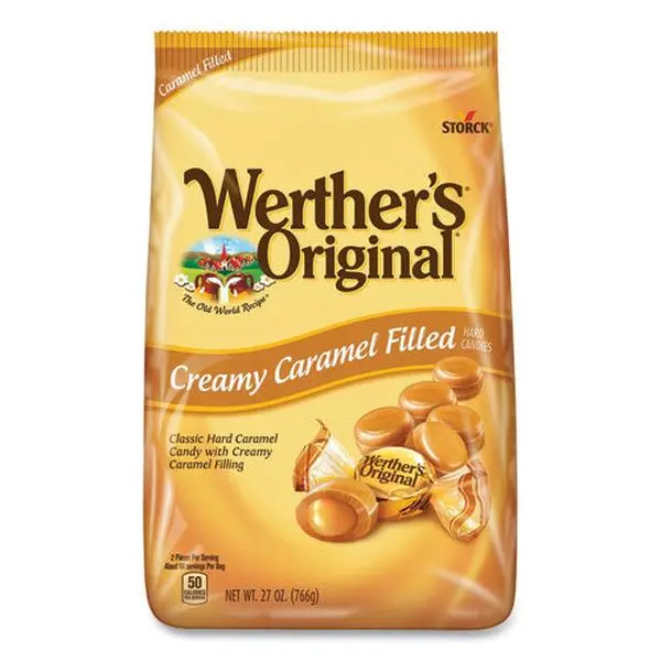 Werther's Original Caramel 27 oz bag - Sweet and Hard Candy with Caramel Flavor - 27 oz Bag Bonbon Snack Sugar Salt