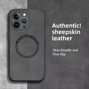 Magsafe Luxury Leather Shockproof Phone Cases For iPhone 17 Promax 16 15 Plus 14 13 12 11 Pro Max, Premium Lamber Leather Wireless Charging Protective Phone Cover