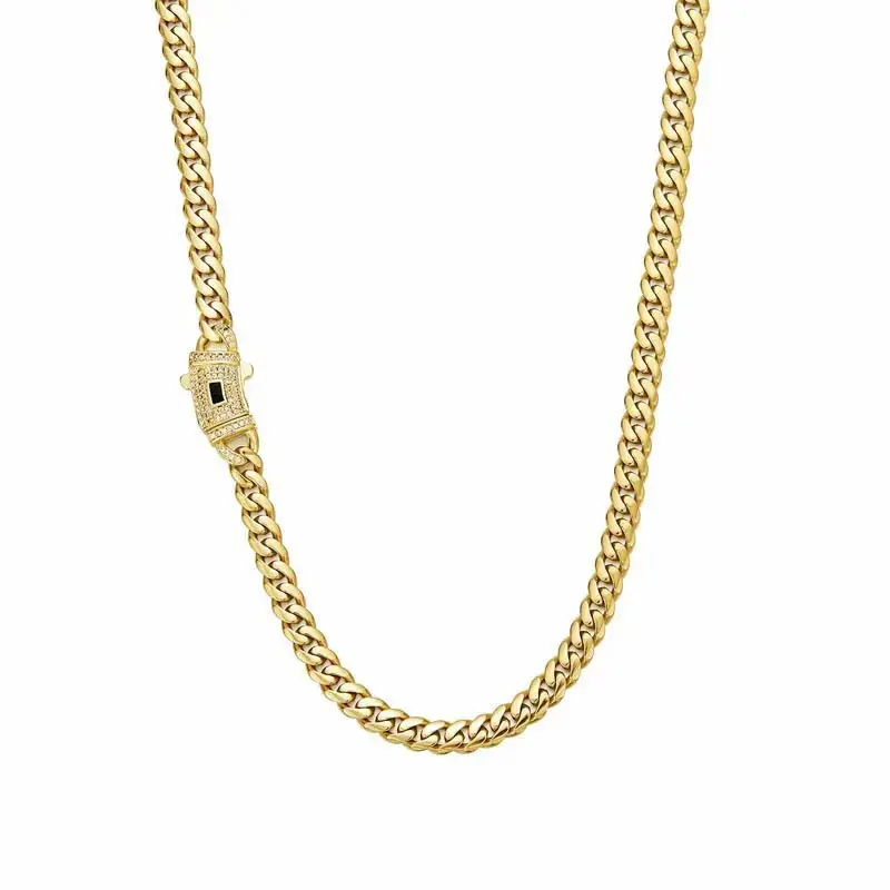 14K Gold-Plated Cuban Chain Necklace for Men - Men's Accessories, Beach Essentials, Chains for Men with Cubic Zirconia, Hip-Hop Street Style, Water-Resistant, Tarnish-Proof, 6/8/10/12/14mm, Perfect for Parties & Everyday Wear   necklace  camera  lulu seek