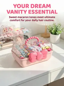 845/846 pieces - Girls' Hair Accessories Gift Set, featuring high-strength rubber bands, curly hair strings, three-dimensional decorative hair clips, Barrettes, meeting various styling needs, creating all kinds of creative hairstyles