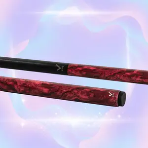 EVO Ignis Jump Cue - Crimson Burn | Quick Jumps, Precise Control, Ultra-Stiff Mini 3/8-8 Joint, Glass Fiber Shaft, 13.9mm Bakelite Tip, 11-12 oz
