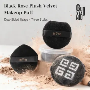 GUOXIAONIU Rose Velour Loose Powder Puff Honey Powder Compact Long Hair Velvet Face Setting Replacement Cushion Large Makeup Tool