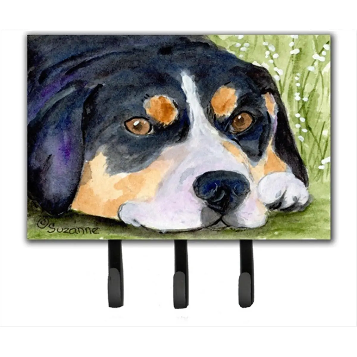 Entlebucher Mountain Dog Metal Leash Hanger & Key Hook, Home Decor Wall Hook for Entryway Organization