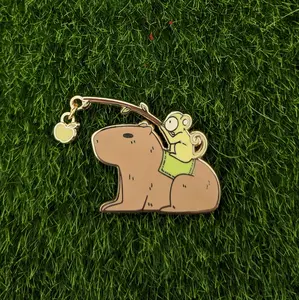 B-GRADE :: The Lazy Capybara - Dangle Enamel Pin
