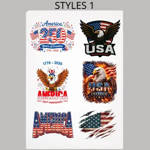 America 250th Anniversary Temporary Tattoos – Patriotic USA Eagle Flag Sticker Sheet, July 4th Party Favors