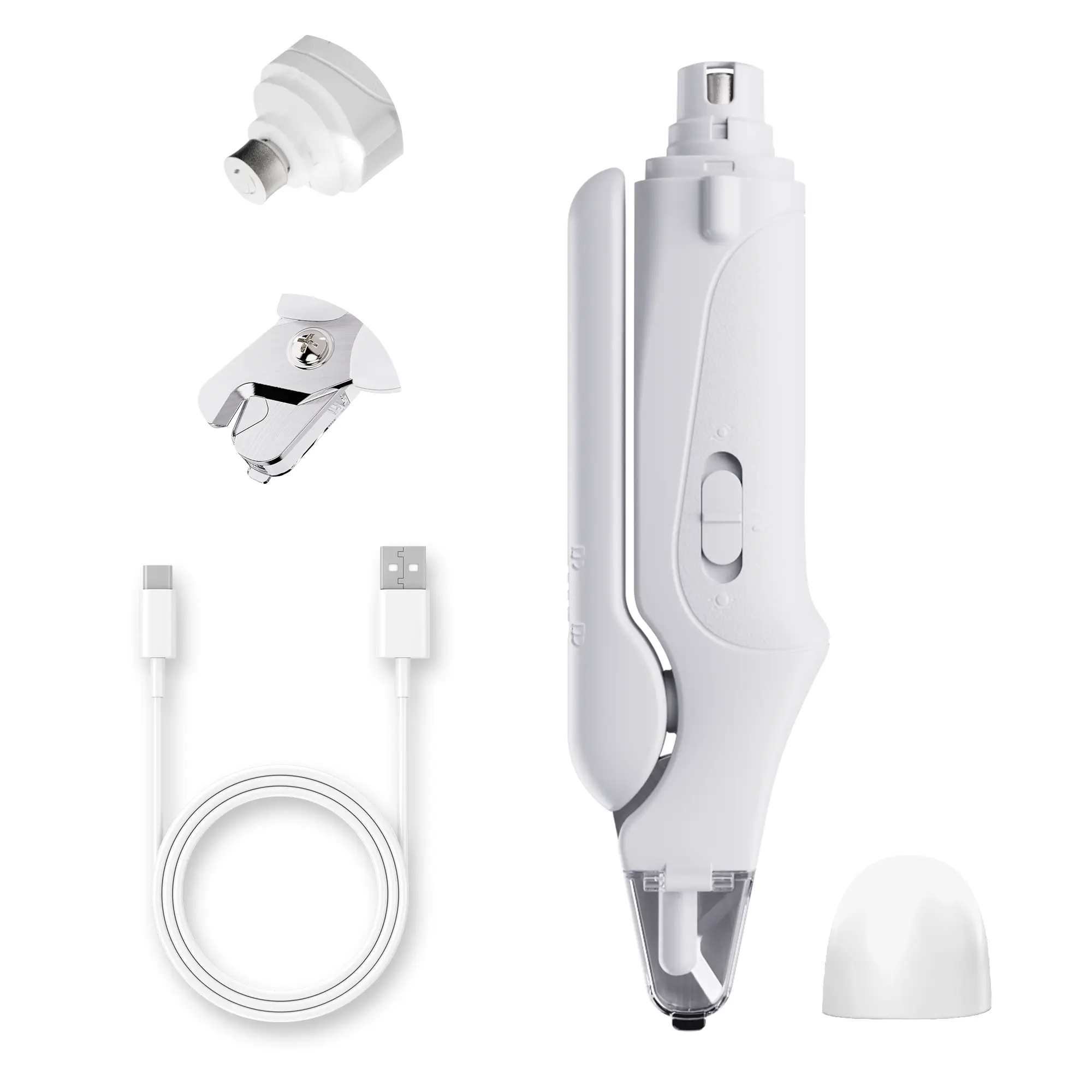 Pet nail grinder, multifunctional dog nail trimmer and cat nail trimmer kit, ultra quiet electric pet nail grinder, rechargeable, suitable for trimmin