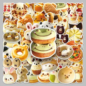50pcs Animal Shaped Food Series Stickers, Suitable for Faith-based Designs Such As Scrapbooks, Diaries, Laptops, Water Bottles, Cars, Car Decal, Etc., As Gifts with Positive Information