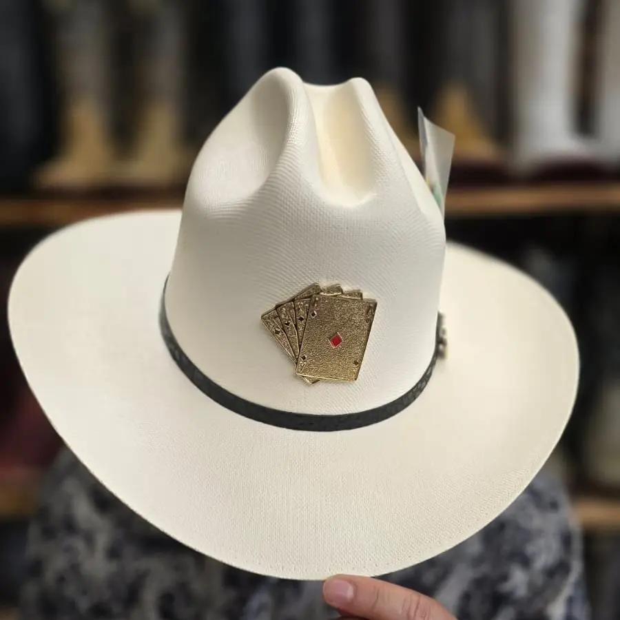 Pin Pluma Metálica Para Sombrero o Tejana Unisex