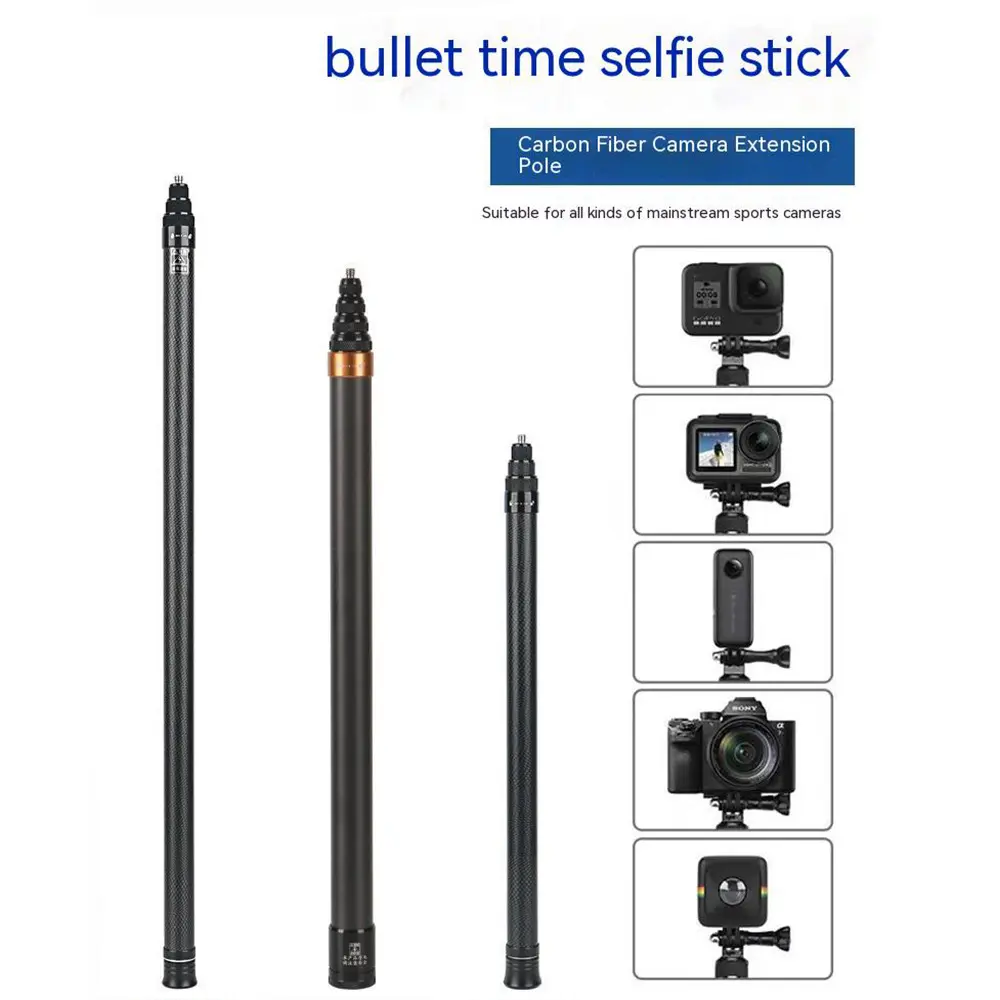 for Insta360 Selfie Stick, Carbon Fiber Tripod & Camera Stabilizer, for Insta360 Ace/Ace Pro/Pro 2/GO3/GO Ultra/ONEX2/X3,DJI Osmo Action 5 Pro/4/3/360/Pocket 3, Perfect for Self-Media Video, Videography Equipment, Photography Accessories