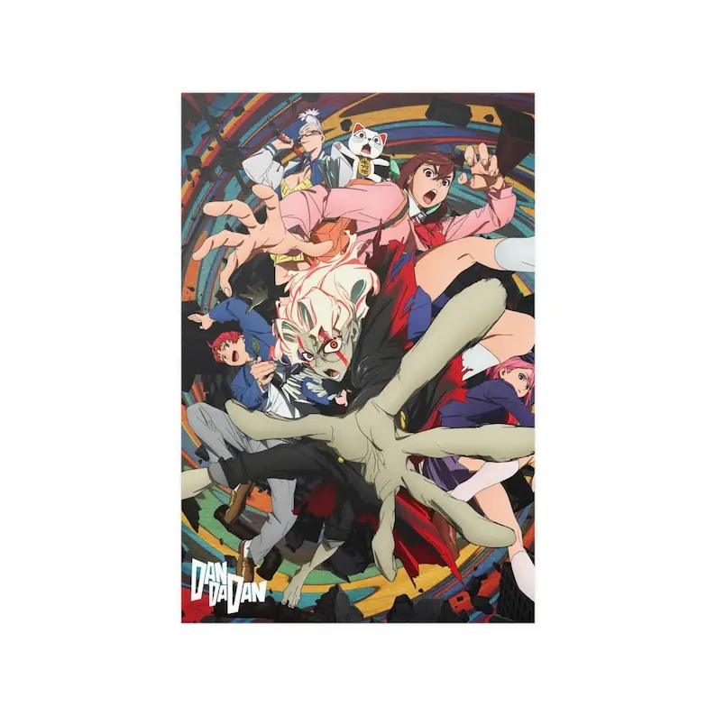 Dandadan Anime Room Poster, Satin Wall Print, Japanese Cartoon Poster, Anime Fan Decor, Otaku Gift