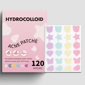 4-Color Hydrocolloid Acne Patch (120-Pack) - Gentle & Non-Irritating Pimple Treatment for Clearer Skin