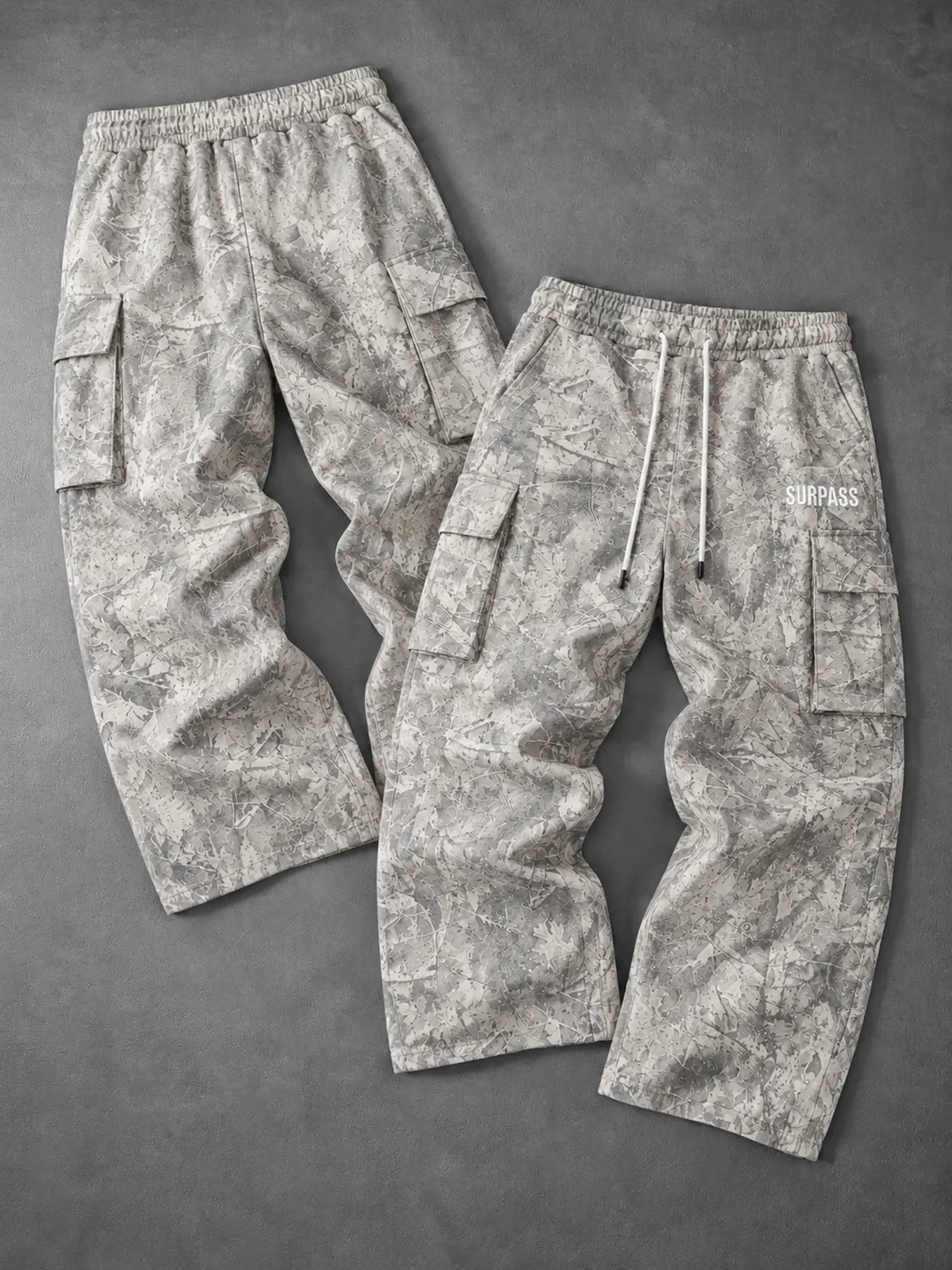 Men's Camouflage Cargo Pants Relaxed Fit Elastic Waist Multi Pocket Straight Leg Utility Trousers for Daily Wear Workout Urban Casual Outdoor Streetwear Stylish Comfortable Lightweight Breathable