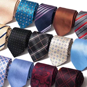 High-quality Wedding Ties For Men Fashion New Style Blue Strip Print Neckties Daily Office Apparel Accessories Gift For Man Father's Day Gift